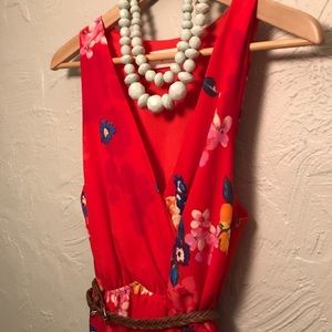 {Everly} silky floral dress